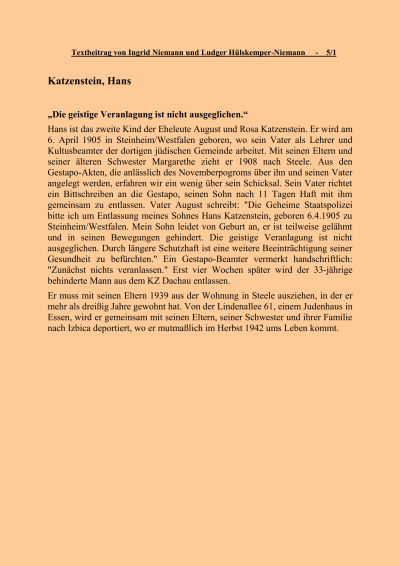 Katzenstein, Hans