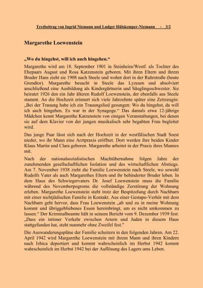 Loewenstein, Margarethe