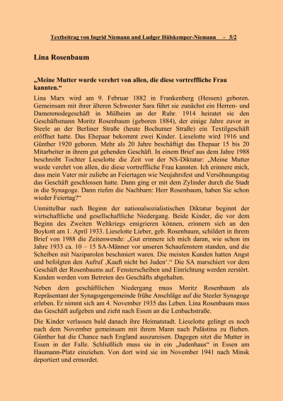 Rosenbaum, Lina